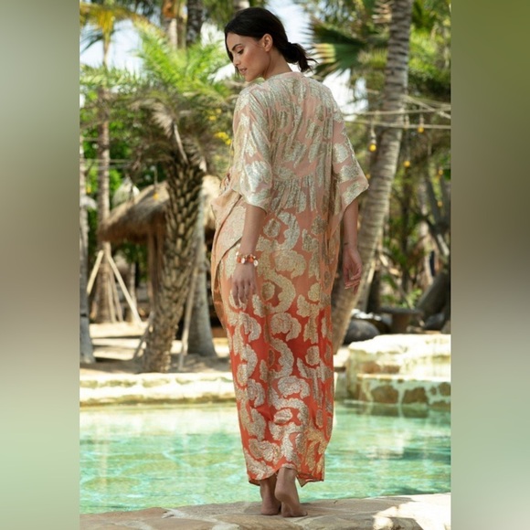 MISS JUNE PARIS Bodhi Kaftan Maxi - Peach - Picture 5 of 8